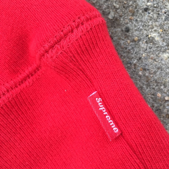 Supreme Red Box Logo Hooded Sweatshirt FW 16 - Picture 3 of 4
